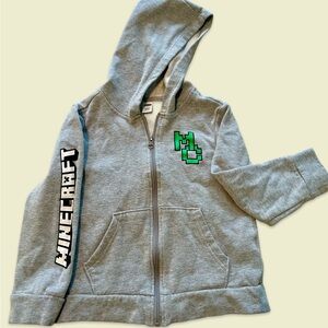 Kids Minecraft Gray Hoodie